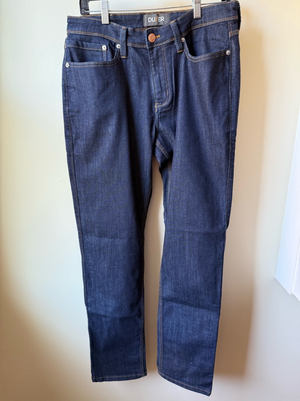 DU/ER L2X Relaxed Taper Dark Wash Blue Jeans‎  Casual Classic Denim 33 x 32